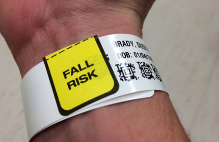 I got the special "Fall Risk" sticker on my bracelet. Had no idea my clumsiness was that obvious.